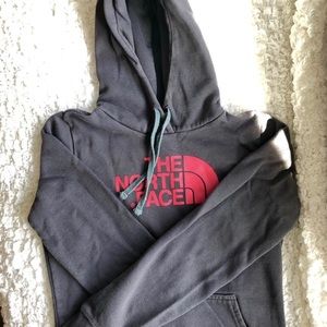 North Face Dark Grey Hooded Sweatshirt